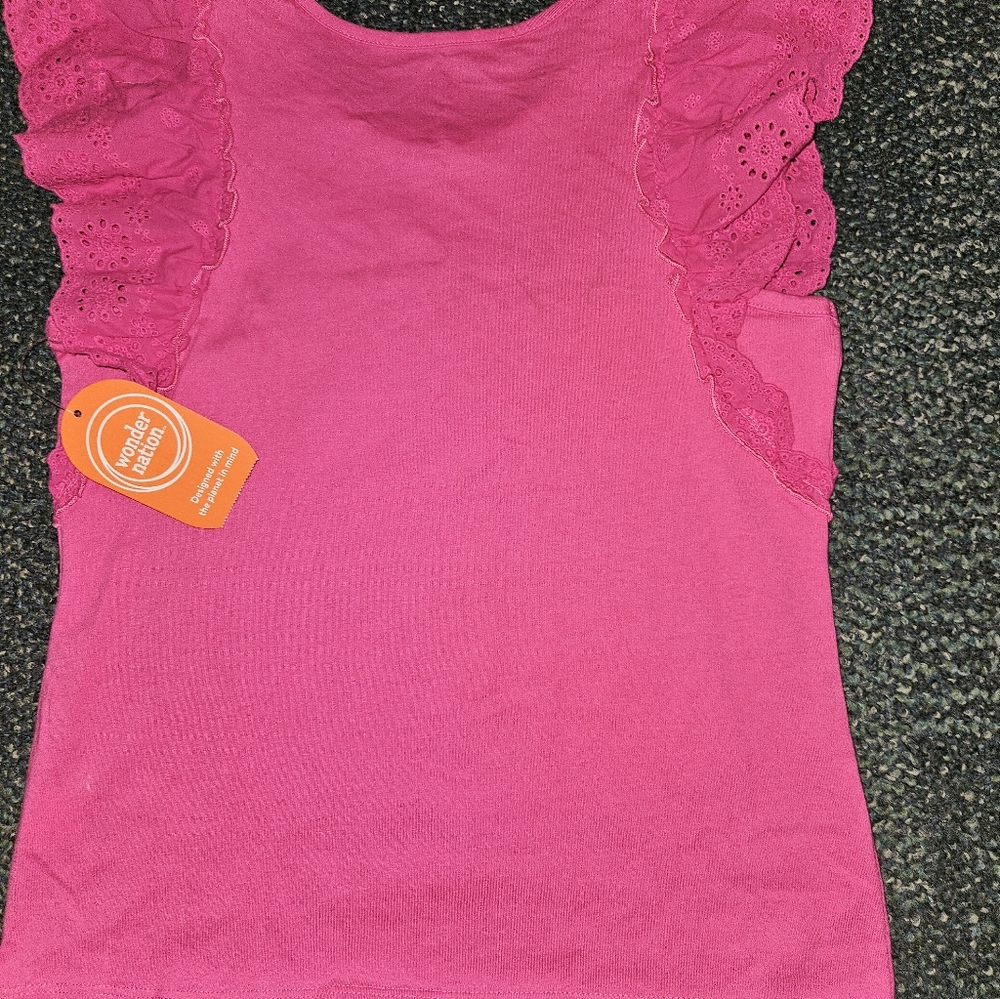 Wonder Nation Girls Pink Sleeveless Top Size L (10-12 - Picture 5 of 9